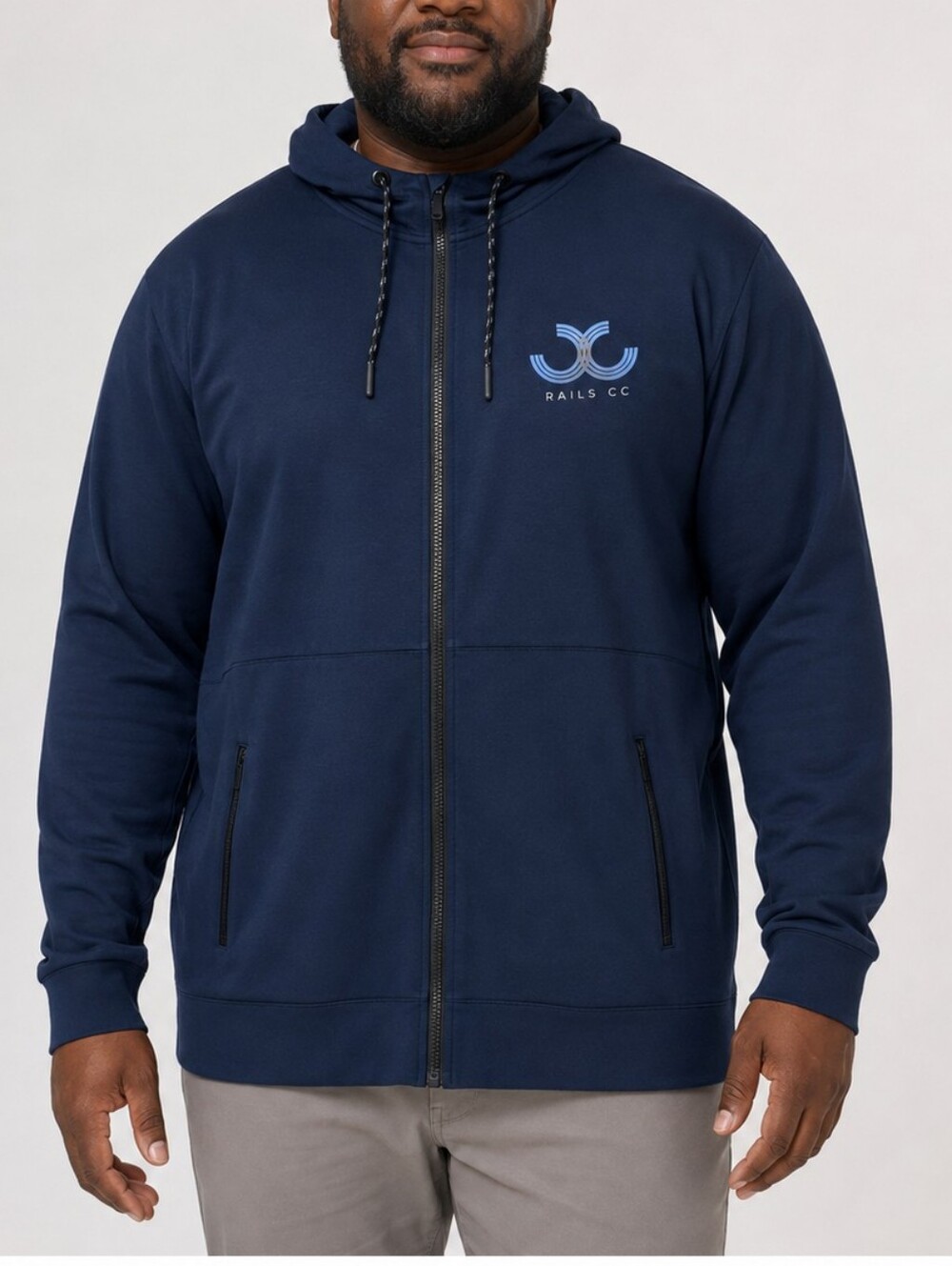 NWT Matrix Rails CC Navy Full Zip Hoodie Men XL